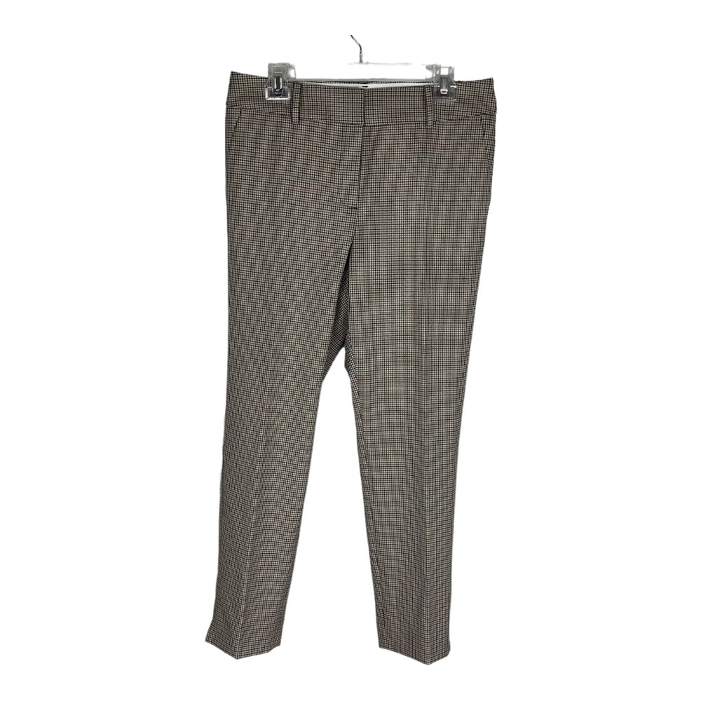 Talbots Hampshire Ankle Check High Rise Houndstooth Plaid Pants Size 8 Corpcore